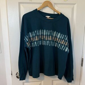 Candace Cameron Bure Teal Crew Neck Top